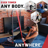 The Exter Tower from Lifeline Fitness for Bodyweight exercise and Exercise and Home Gym, compared to Power Tower. 