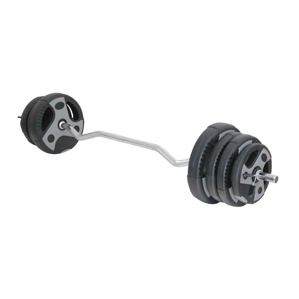 US Weight 60lb Curl Bar Weight Set with Spring Clips – Adjustable