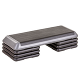 The Step Health Club Size Platform With Six (6) Original Risers - Grey