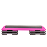 The Step Club Size Platform With Two (2) Freestyle Risers and Two (2) Original Risers - Pink
