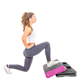 The Step Club Size Platform With Two (2) Freestyle Risers and Two (2) Original Risers - Pink