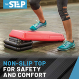 The Step Circuit Size Platform with Two (2) Freestyle Risers - Red
