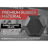 Hex Rubber Dumbbell Fitness Training Weight Sets