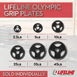 Lifeline Olympic Rubber Grip Plates