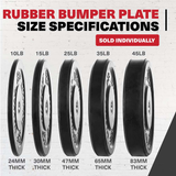 Lifeline Rubber Olympic Bumper Plates - Multiple Sizes Available