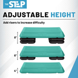 The Step Circuit Size Platform with Four (4) Freestyle Risers - Teal