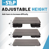 The Step Circuit Size Platform with Four (4) Freestyle Risers - Grey
