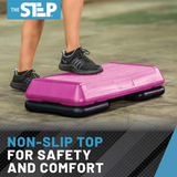 The Step Circuit Size Platform with Two (2) Freestyle Risers - Pink