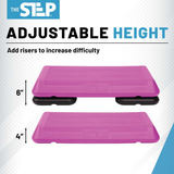 The Step Circuit Size Platform with Two (2) Freestyle Risers - Pink
