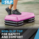The Step Circuit Size Platform with Four (4) Freestyle Risers - Pink