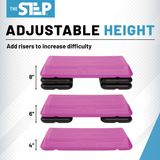 The Step Circuit Size Platform with Four (4) Freestyle Risers - Pink