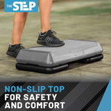 The Step Circuit Size Platform with Two (2) Freestyle Risers - Grey