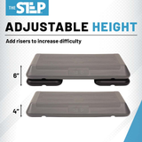 The Step Circuit Size Platform with Two (2) Freestyle Risers - Grey