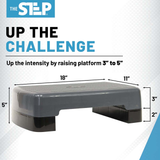 The Step - Adjustable Mini Aerobic Step Platform for Cardio & Strength Training