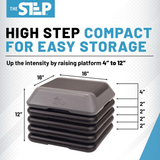 The Step High Step Platform with Four (4) Risers - Gray