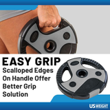 US Weight 43 Pound Adjustable Weight Set with 55" Barbell, Dumbbells, and Kettlebell Handle – Versatile Exercise Equipment for Home Gym Workouts