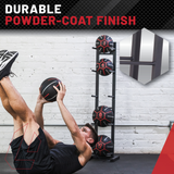 Lifeline Fitness Medicine Ball Rack - Verticle 5-Tier Rack for Home Gym Storage