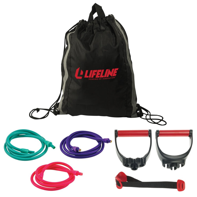 The Resistance Kit from Lifeline Fitness for Resistance Training Equipment for Exercising compared to Power Systems. 