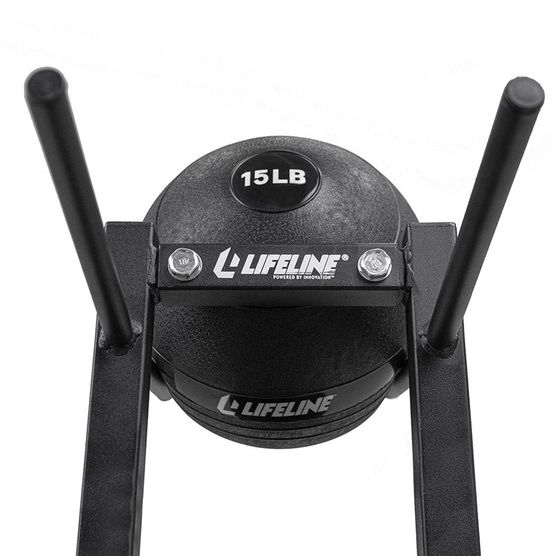 The Slam Ball Rack from Lifeline Fitness for Slam balls and Medical Ball, compared to Titan Fitness. 