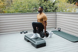 The Step Fitness Adjustable Dumbbell Set 35lbs with Dumbbell Bar, Collars, and Weights from Lifeline Fitness for Steppers for Exercise at Home and Mini Stepper, compared to Perform Fitness. 