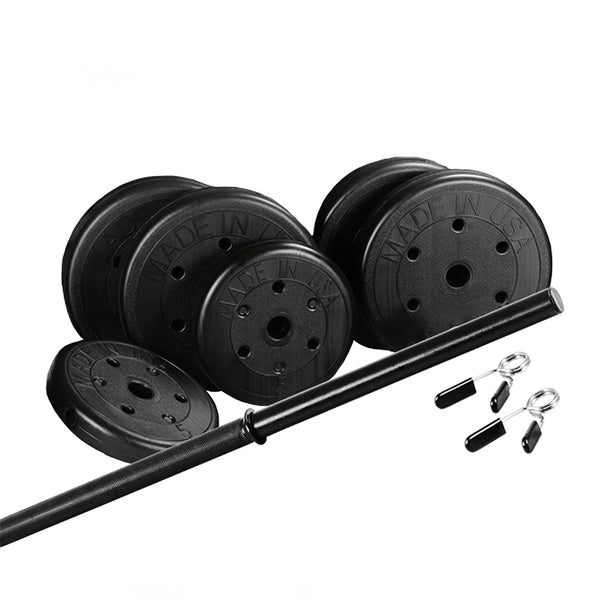 The US Weight 55lb. Barbell Weight Set from Lifeline Fitness for Weights and Weight Lifting Weights compared to Rogue Fitness.