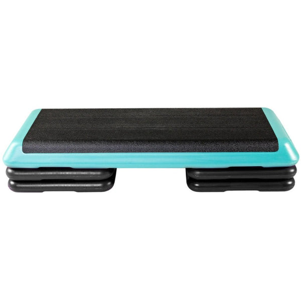The Step Health Club Platform with Four Original Risers- Teal from Lifeline Fitness for Fitness and Home Gym, in Teal.  