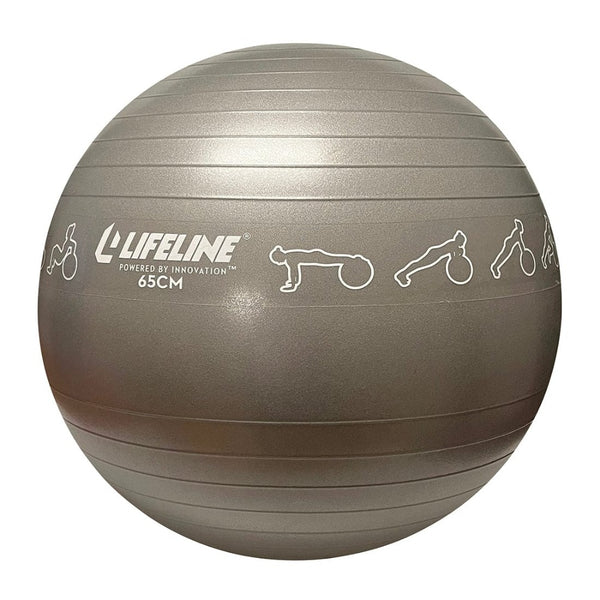 Lifeline Fitness Exercise Ball – Exercise Equipment for Home Gym, Ideal for Core Strength Training and Balance Workouts, Yoga, and Pilates from Lifeline Fitness for Yoga Mat and Exercise Equipment, compared to Manduka. 