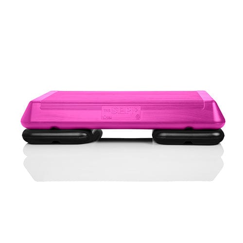 The Step Circuit Size Platform With Two Freestyle Risers from Lifeline Fitness for Steppers for Exercise at Home and Mini Stepper, in Pink compared to Perform Fitness. 