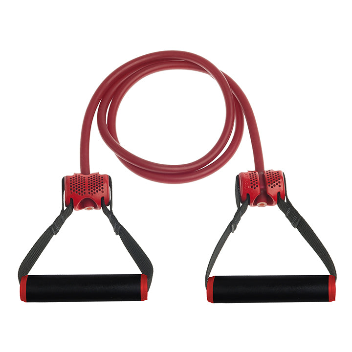 The Max Flex Cable Kit from Lifeline Fitness for Resistance Bands Compared to TRX, in Burgundy.