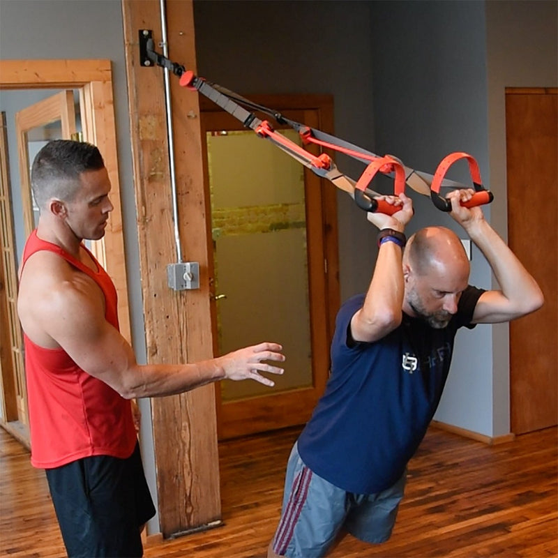 The Jungle Gym Fitness Suspension Systems from Lifeline Fitness for Suspension Training and Back workout. 