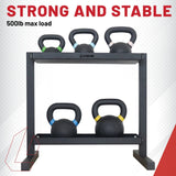 The Kettlebell Storage Rack from Lifeline Fitness for Kettlebels and Kettle bell workouts, compared to Rouge Fitness. 