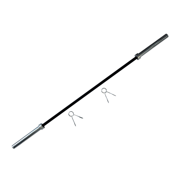 Lifeline Fitness Heat-Treated Steel Olympic Bar, 45lb Barbell With Two Spring Collars