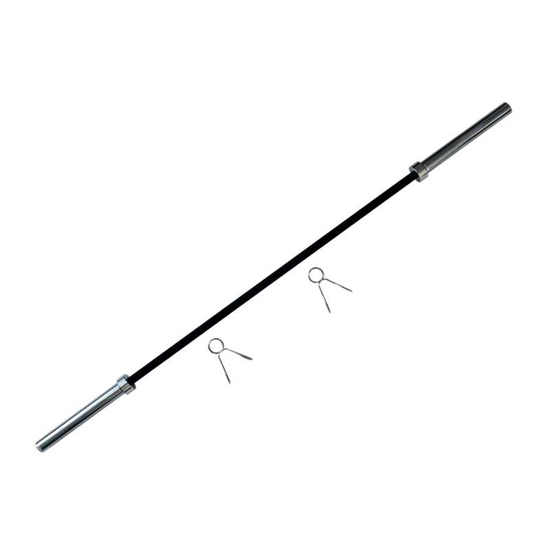 Lifeline Fitness Heat-Treated Steel Olympic Bar, 45lb Barbell With Two Spring Collars