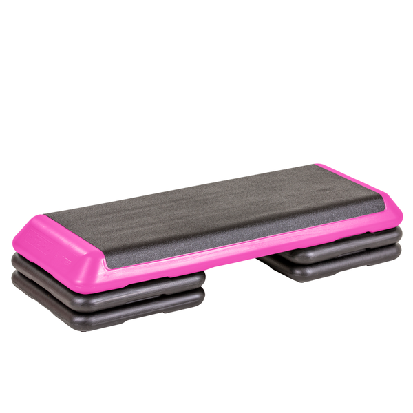 The Step Club Size Platform With Two (2) Freestyle Risers and Two (2) Original Risers - Pink