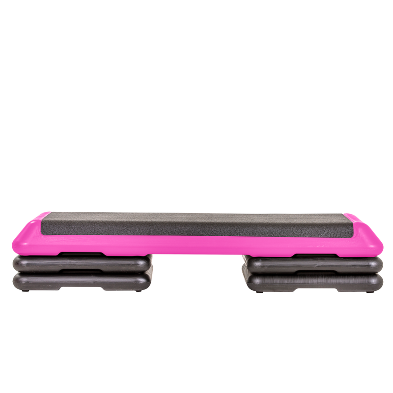 The Step Club Size Platform With Two (2) Freestyle Risers and Two (2) Original Risers - Pink
