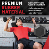 Lifeline Fitness Hex Rubber Dumbbells - Multiple Weight Options