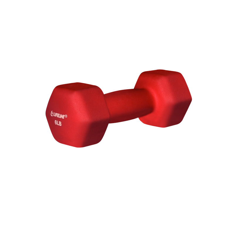 Lifeline Hex Neoprene Dumbbells - Multiple Weights Available