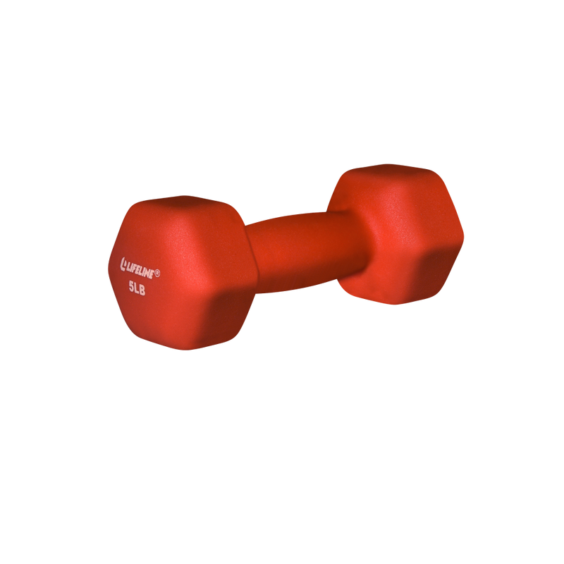 Lifeline Hex Neoprene Dumbbells - Multiple Weights Available