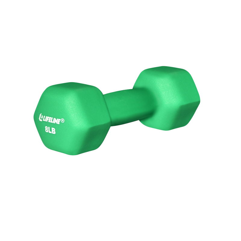 Lifeline Hex Neoprene Dumbbells - Multiple Weights Available