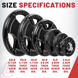 Lifeline Olympic Rubber Grip Plate Sets with Olympic Bar