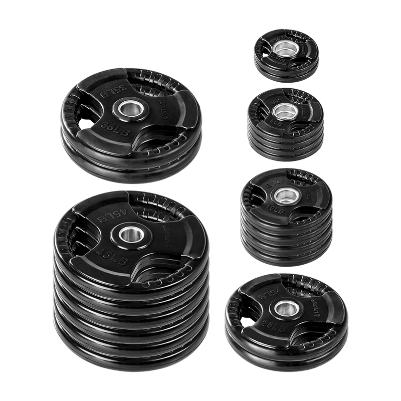 thumbnail image 2 of Standard Olympic Metal Weight Plates – Cast Iron, Black, Rust-Resistant – Sold As Pair 2 of 6