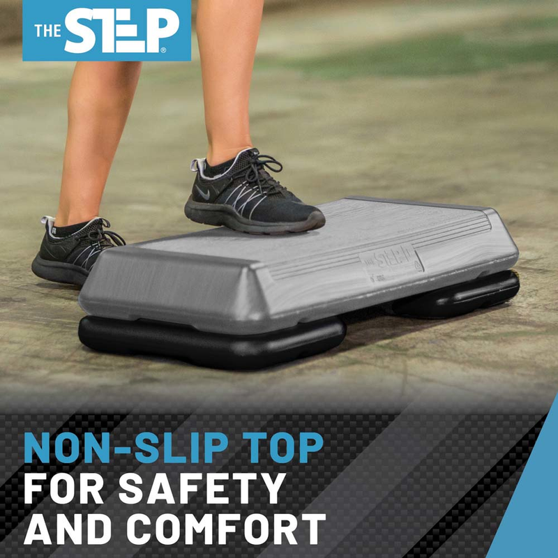The Step Circuit Size Platform with Two (2) Freestyle Risers - Grey