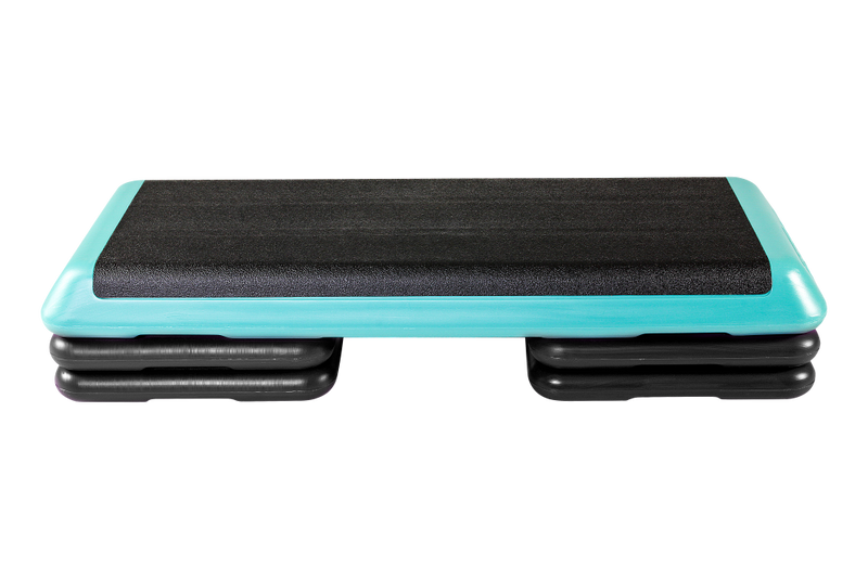 The Step The Step Health Club Size Platform With four (4) Original Risers - Teal