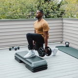 The Step The Step Health Club Size Platform With Four (4) Original Risers - Grey