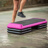 The Step Health Club Size Platform With four (4) Original Risers - Pink
