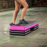 The Step Health Club Size Platform With four (4) Original Risers - Pink