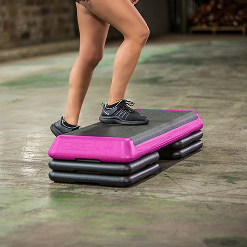 The Step Health Club Size Platform With four (4) Original Risers - Pink