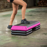 The Step Health Club Size Platform With four (4) Original Risers - Pink
