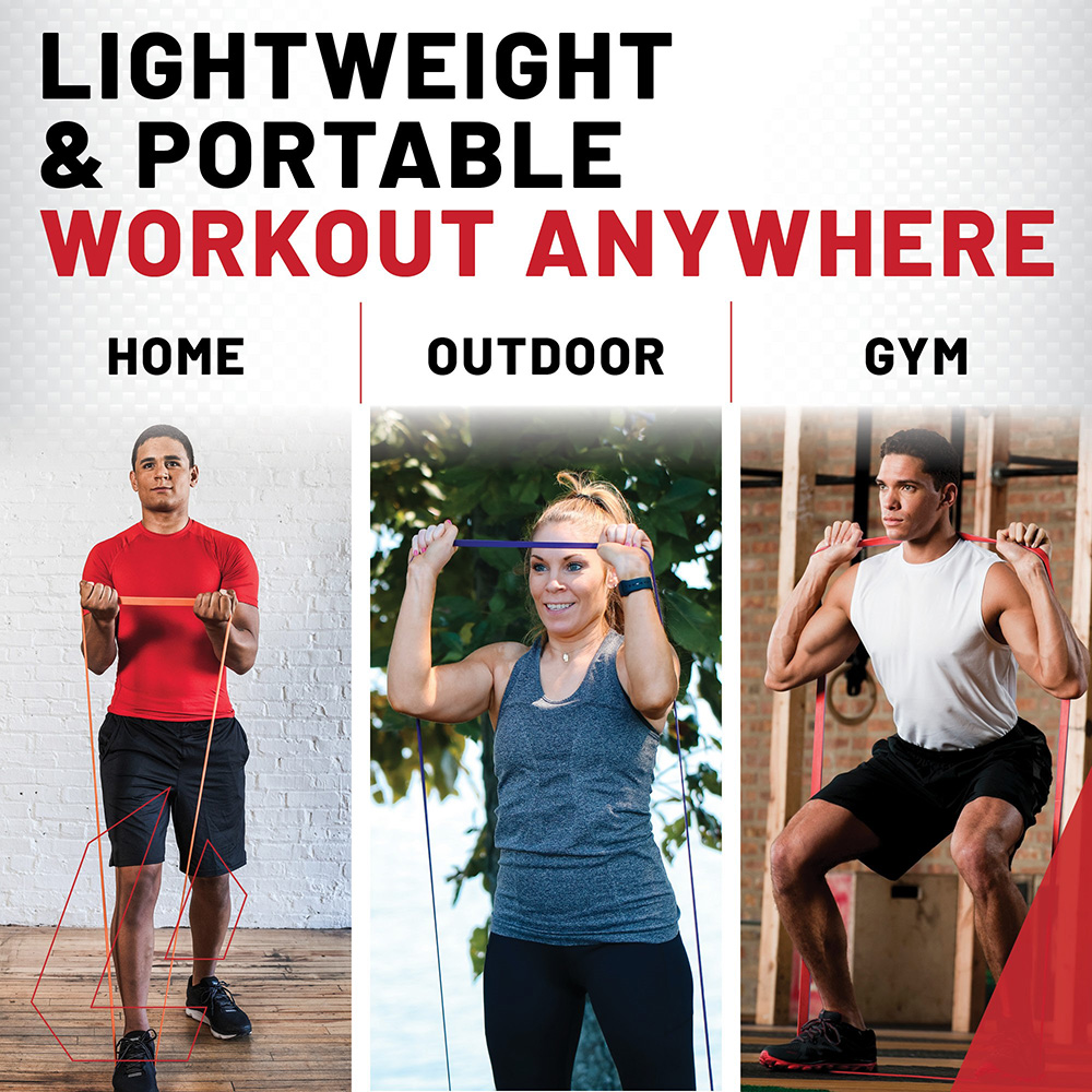 Super Resistance Band Kit Levels 1-4 Adds Resistance to