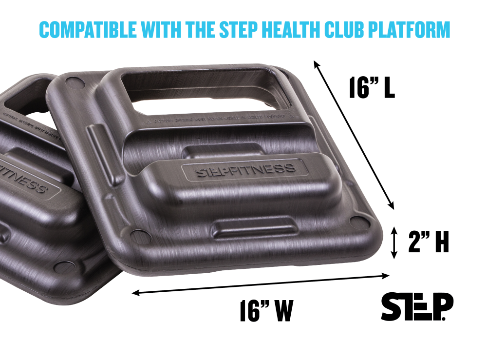 Step Riser Set The Step Freestyle Aerobic Risers – Health Club Size - Black | Lifeline ...
